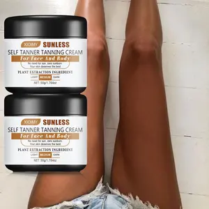 Self Tanner Cream, 2 Counts Deep Moisturizing Body Self Tanner, Sunless Tanning Glow Cream, Skin Care Product for Women & Men