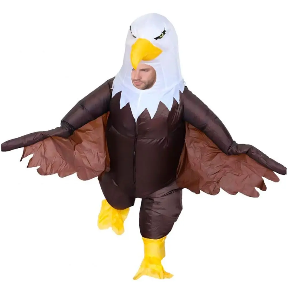 Adult Inflatable Bald Eagle Costume, Party Cosplay, Fun Independence Day Parade Patriotic Theme Set, Inflatable Hawk Mascot Clothing, Novelty Suit