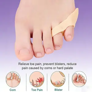 2Pcs Gel Pinky Toe Separator Spacer Little Toe Corrector Protector Pedicure Tool Reduce Foot Relief for Callus Coms and Blisters