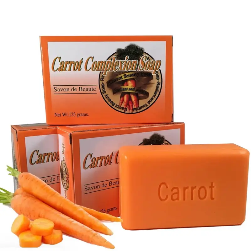 Carrot Complexion Facial Soap - Natural Skincare Gentle Skin Brightening Cleanser