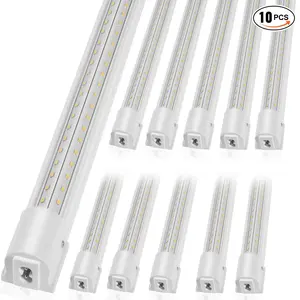 VEVOR 10 Pack LED Shop Light, TikTokShopBlackFriday, 4 FT, 40W Linkable Shop Light Fixture, 6500 LM Ceiling Lights 59 in Power Cords with ON/OFF Switch 48 in Connector Cables, for Garage Warehouse Home Workkshop and Office