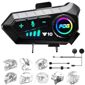 Wireless Motorcycle Helmet Headphone, Open-ear Design Bluetooth-compatible Headphone with Environment Light, Waterproof Headset for Motorcycle Riding