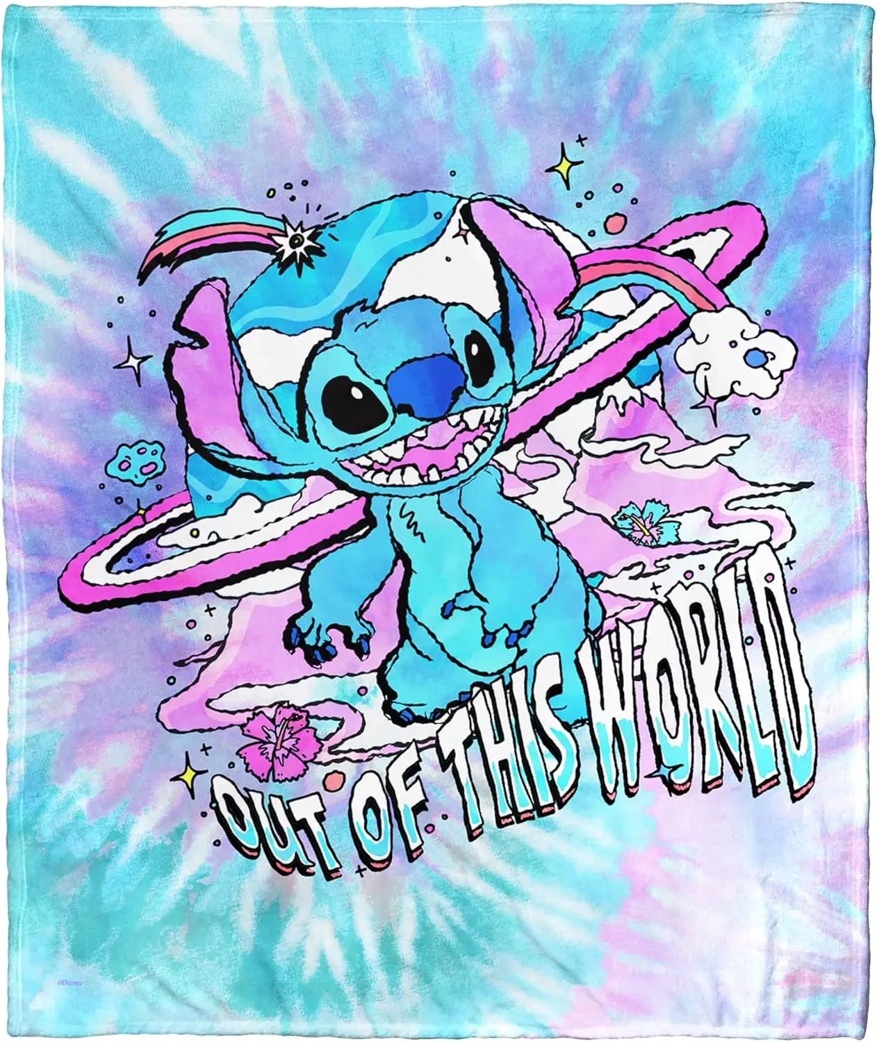 DISNEY CLASSIC Stitch Throw Blanket, Soft Cozy All-Season Camping ...