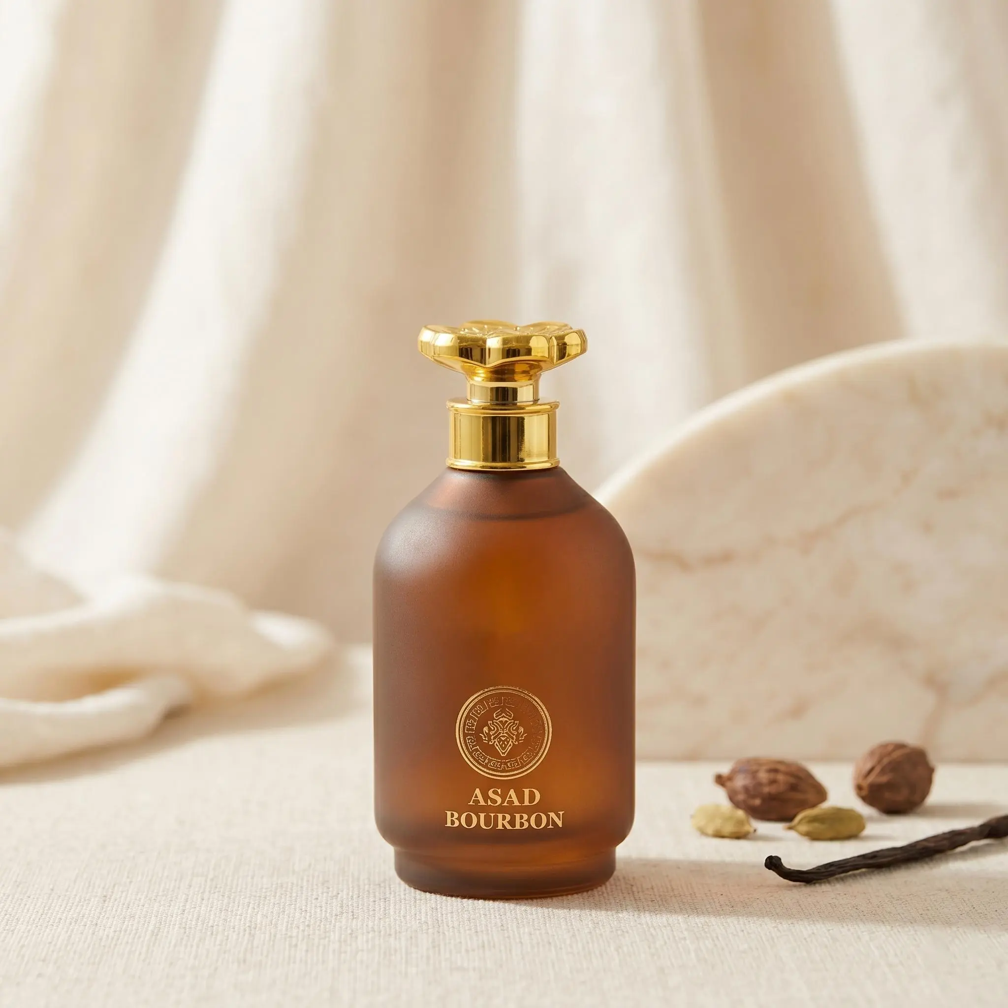 100ml Luxurious Brown Bottle with Gold Cap - Women's Fragrance Storage Canister, Ideal for Daily Wear Use