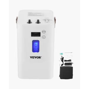 fathersdaygift  VEVOR Hydrogen Inhalation Machine, 99.99 High Purity Hydrogen Inhaler, HO-Separated 450ml/min (300 H+150 O) Three Ports Hydrogen Oxygen Inhaler, Hydrogen-Rich Water Generator for Home Travel