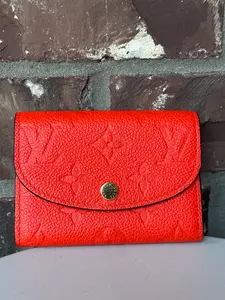 Pre-owned Louis Vuitton Leather Small Leather Goods Rosalie Empreinte Wallet 11134