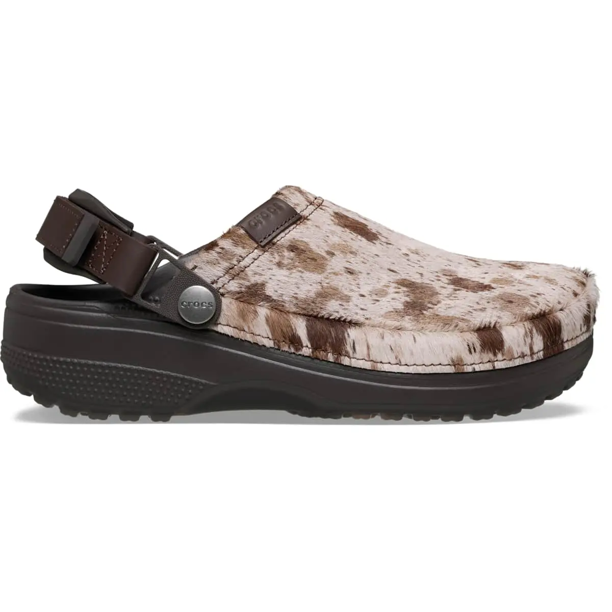 Crocs Adult Crafted Pony Hair Animal Print Clogs