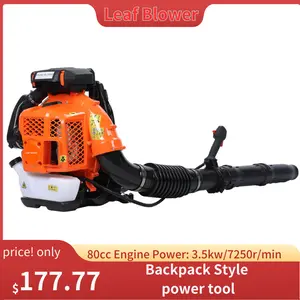 3.5kw Snow Blower, 80CC Backpack Gas Leaf Blower,power tools,Gas Blower, Up to 900CFM, Powerful Clearing, for Lawn Care Yard Dust Debris (Orange)