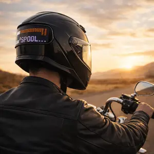 【DOT Certified】Smart LED Display Motorcycle Helmet SL031 APP Control DIY Text Patterns RGB Light