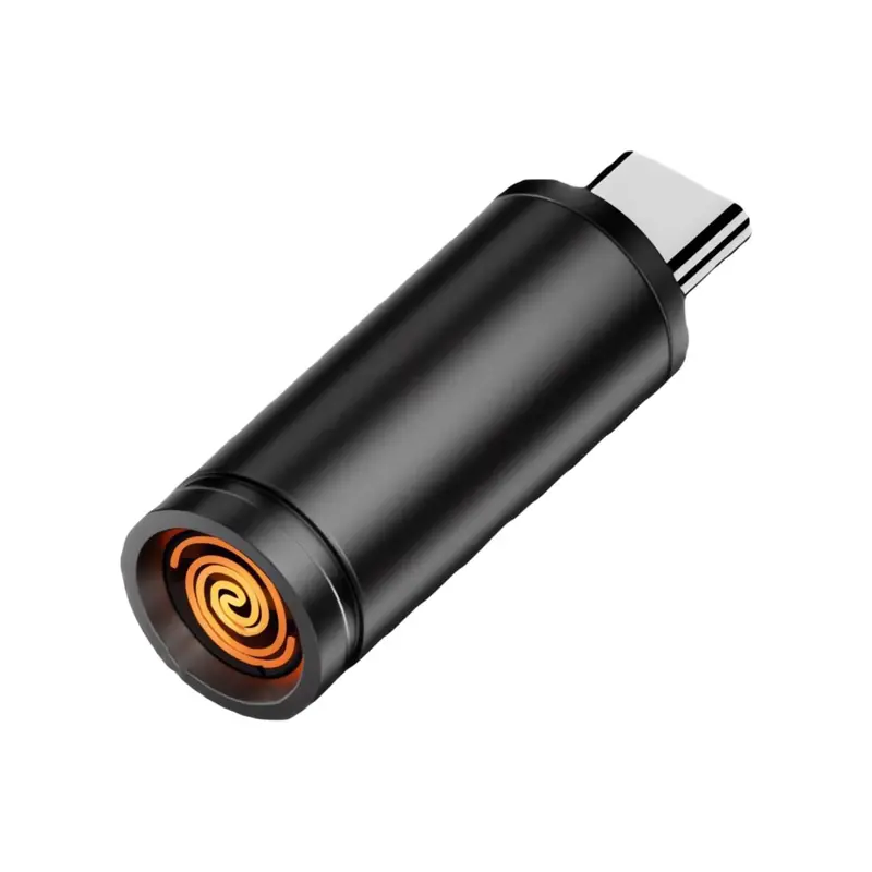 Rechargeable Type-C Silent Wireless Electric Lighter, Travel-Size Compact Convenient Travel Essential, Secure Auto-Off Safe Overheat Guard Universal Android Accessory for All Type-C Devices, Lighter Accessories