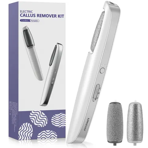 LINKEVAP Cordless Rechargeable Electric Foot File - Cordless Pedicure Machine, Callous Removal Tool, Nail Care Products, Compact Dead Skin Remover for Adults, Home & Travel Pedicure at Home