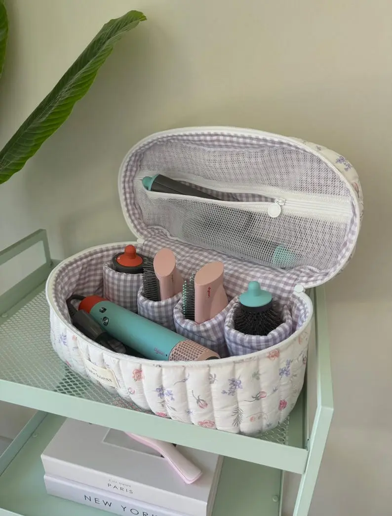 Roses Airwrap Compartmentalized Travel Organizer for Dyson/Shark Products