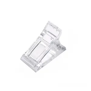 Clear Nail Tip Clip, Transparent Nail Extension Gel Quick Building Nail Tip Clip, Nail Art Tool