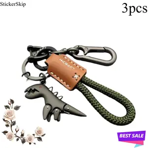 2026 New Motorcycle Style Leather Woven Rope Metal Keychain, Universal Car & Motorcycle Decoration Accessory, Stylish Handbag & Bag Pendant, Durable Lightweight Design, Perfect Small Gift for Men & Women, Ideal for Daily Use & Holiday Gifting