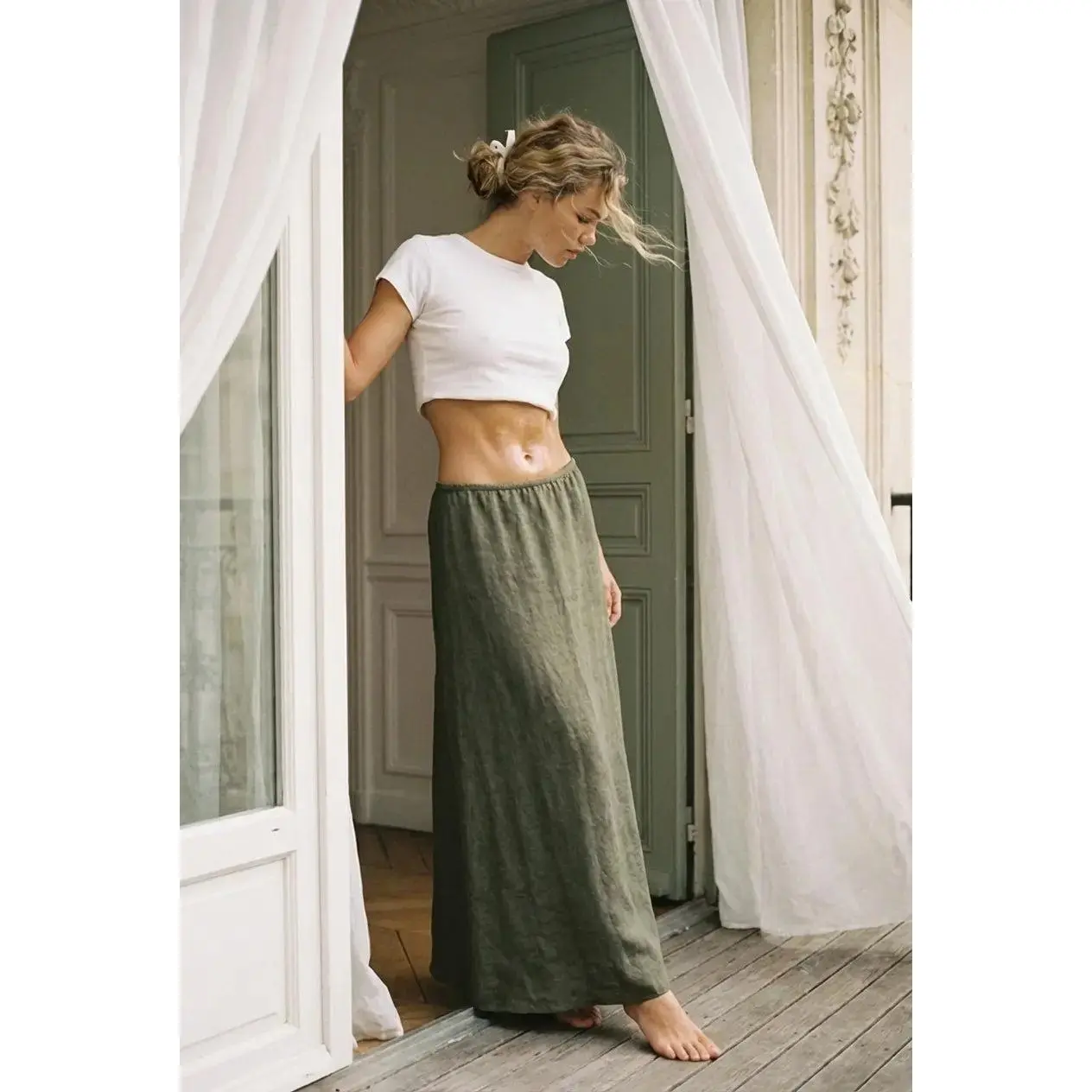 The Slip Skirt Maxi, Forest