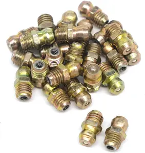 25 Pcs/Set 1/4-28 SAE-LT Copper Taper Thread Grease Zerk Nipple Fitting (Straight) AutoE