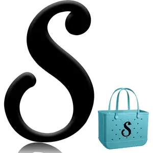 SQ-BR134 Letter Charms for Bogg Bag, Decorative Bogg Bag Letter Charms, Lettering Accessories, Bogg Bag Charm Insert Lettering, Alphabet 3D Letters for Personalizing Handbag DIY