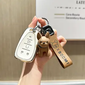 5-Button TPU Bling Key Fob Cover for Chevrolet, Car Key Protector Accessories for Equinox, Malibu, Blazer, Camaro, Spark, Traverse, Trax