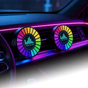 RGB Sound Control Light, Rechargeable Music Sync Ambient Lighting for Car, Home, Gaming Setup & Party Decor