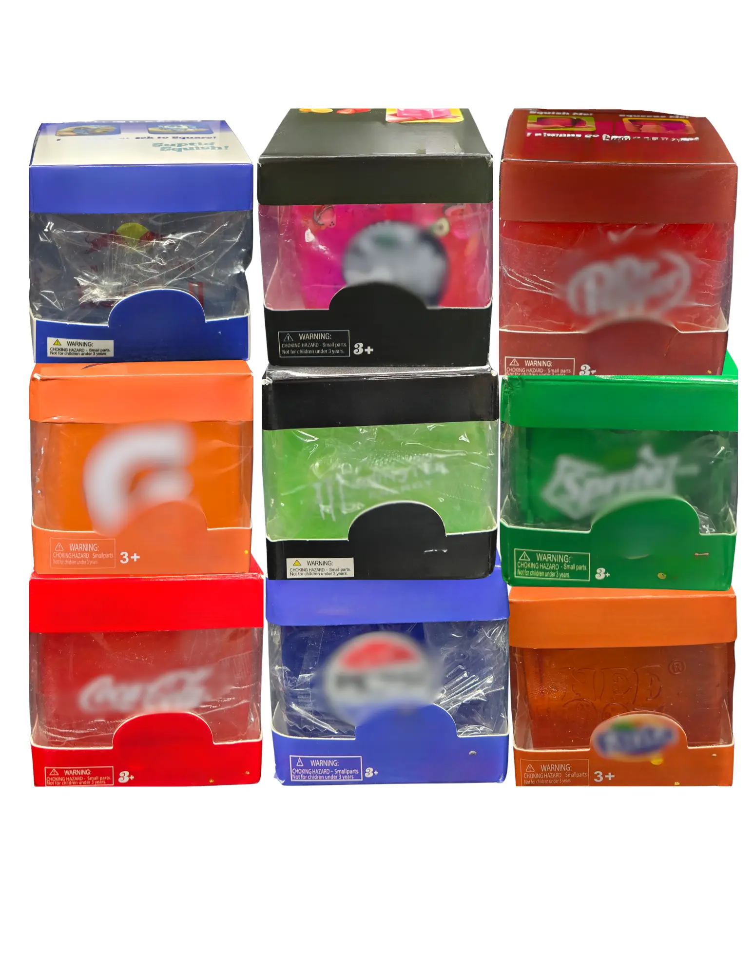 Cube Squishy Squishies of drinks beverages soda coffee for stress relief fidget toy Soft Stretchy Squeeze Decompression Squeeze