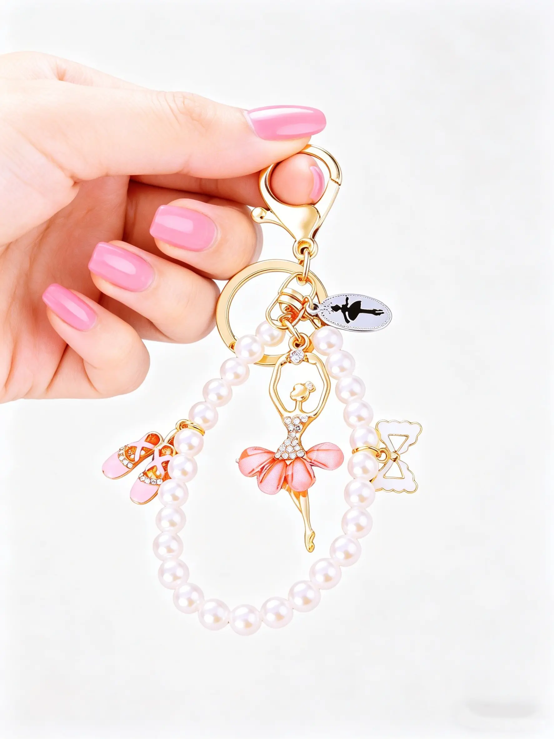 Elegant Ballet Dancer Keychain, Fashion Key Ring, Women's Bag Charm, Ideal Gift for Ballet Dancers, Dance Teachers, Girls, Teens
