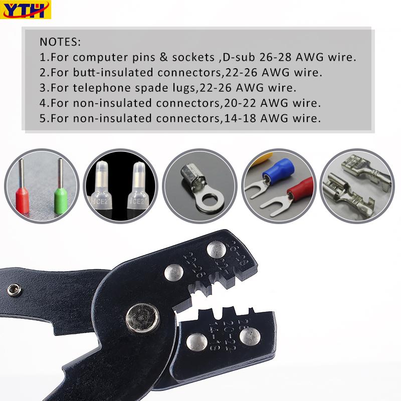 Portable Multi-Function Wire Crimper YTH-202b - Heavy-Duty Cable Crimper & Terminal Crimping Tool with Wire Stripper/Cutter, Handheld Pliers for Electricians, DIY, for & (22mm² Capacity)
