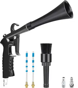 Air Blaster Car Interior Cleaning Gun High Pressure Car Detailing Cleaning Tool with Nozzle and Auto Detailing Dusting Brush for Quickly Blasts Dirt and Dust from Surface Effective Detailed