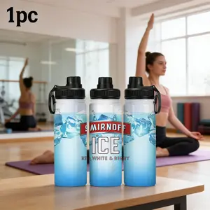 1pc 20oz Dual-Layer Vacuum Insulated Travel Mug with Handle, Stainless Steel Leak-Proof Lid, Reusable Hot and Cold Water Bottle, Ideal for Hiking