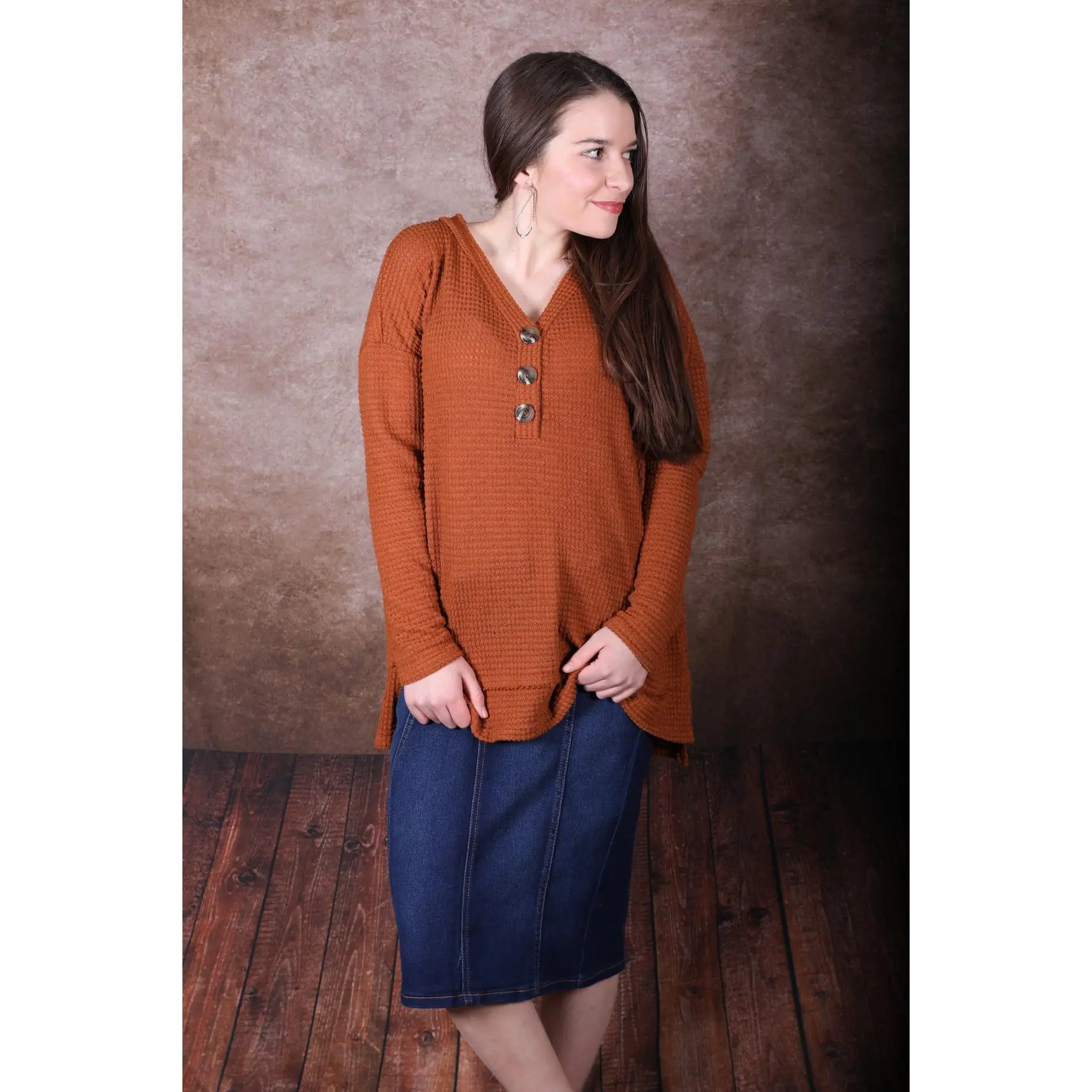 Kiara Button Top