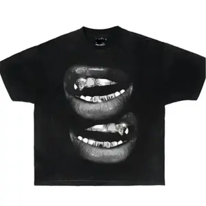 Grin Fang Mouth Garment-Dyed Boxy Shirt