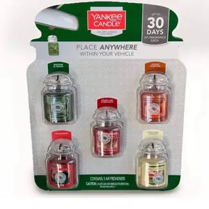 Yankee Candle Holiday Car Jar Ultimate Air Freshener 5 Pack Assorted Scents Balsam Ced