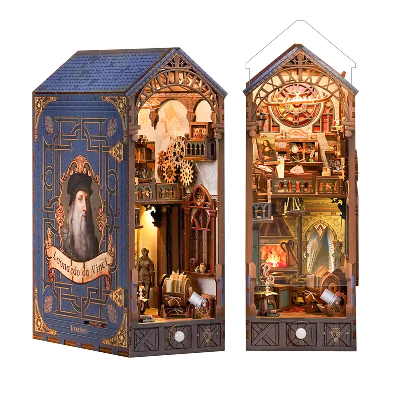 Tonecheer 3D Wooden Puzzle, DIY Book Nook Kit - Magic Stars Room