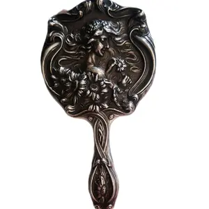 unger brothers 1900's Sterling silver hand held mirror