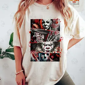 Friends Horror Characters, Halloween Horror Characters, Happy Halloween Gift, Horror Movie Killers Tshirt