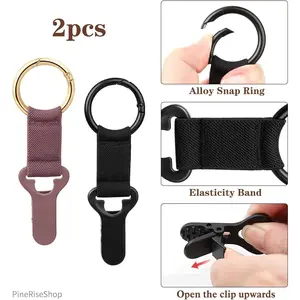 2PC Outdoor Travel Hat Clip - Portable Companion Hanging Fastener, Multi-Purpose Glove Storage Accessory for Luggage & Bags