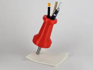 Giant Thumbtack Pen Holder | Funny Desk Organizer | Quirky Office Gift |
