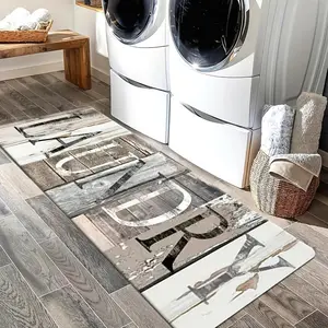 Laundry Room Long Carpet, Velvet Material, Non-slip Bottom Back, Suitable for Laundry Room, Corridor, Bedroom, Kitchen, Bathroom Multi-area Decorative Floor Mat