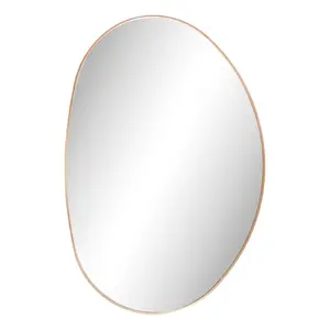 Aurelia 24 in. W x 36 in. H Medium Irregular Oval Metal Framed Wall Mounted Mirror