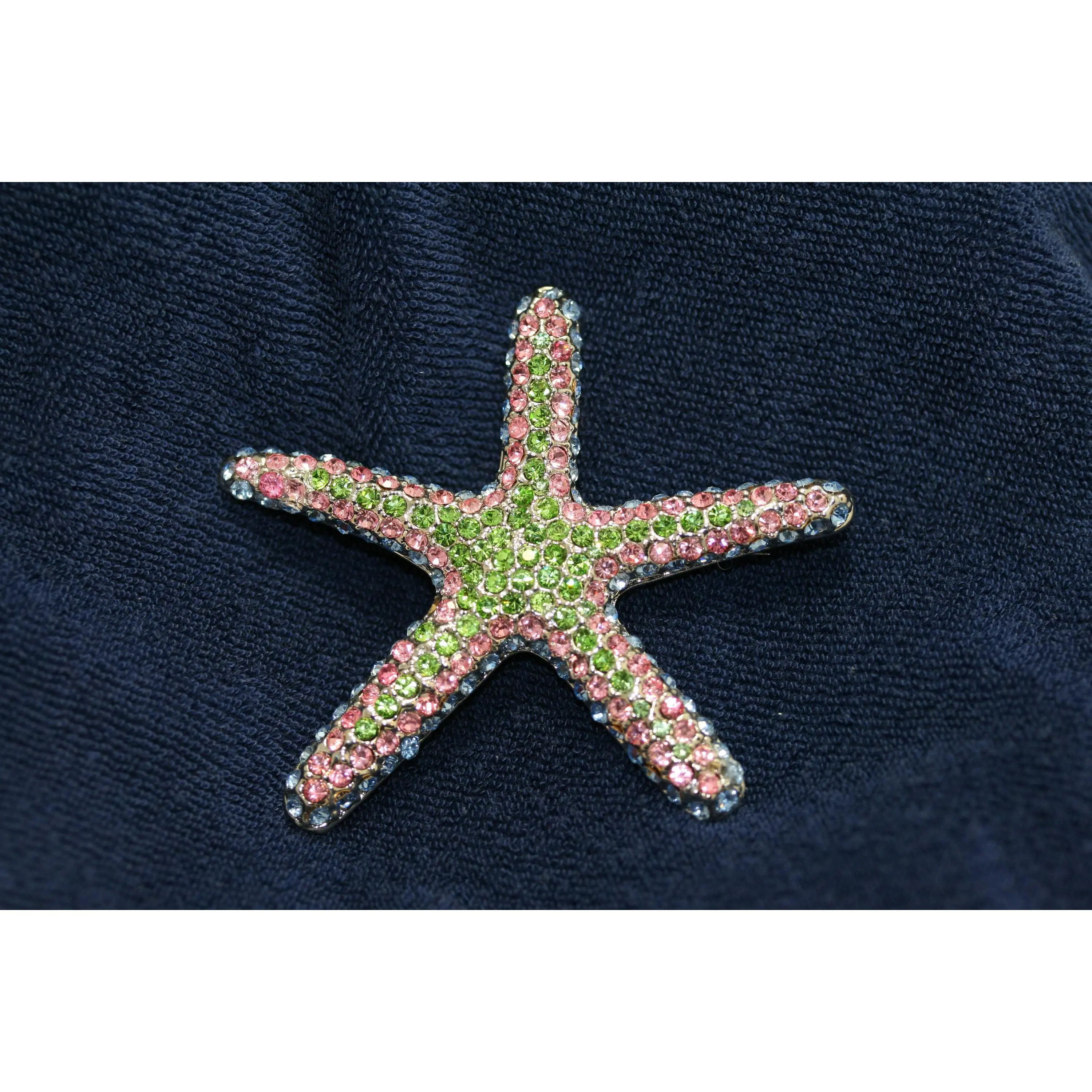 Vintage Rhinestone Silver Sea Star Brooch, Starfish Brooch, Vintage Jewelry, Wedding Brooch