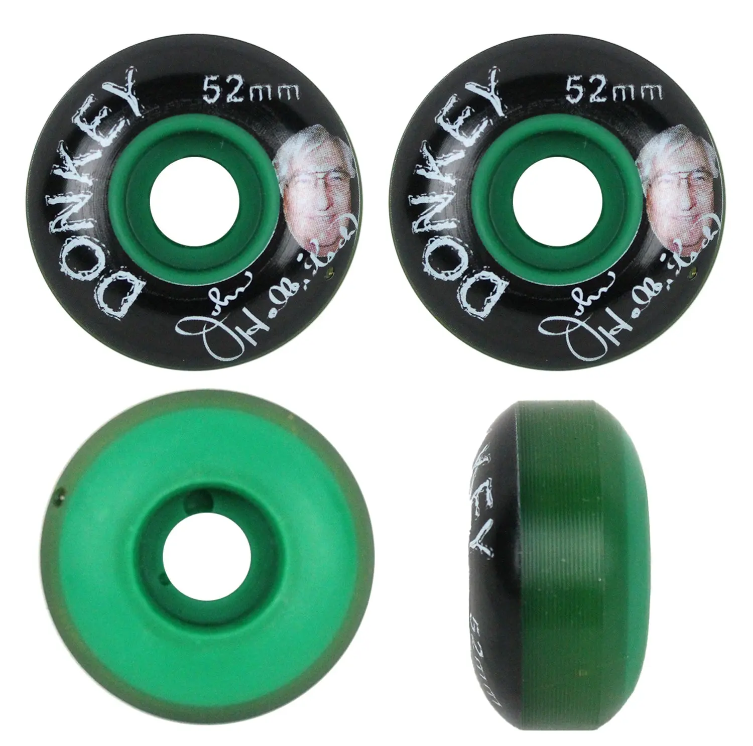 52mm 99A Wheels Donkey Super Slim Green (27mm Wide) Set of 4