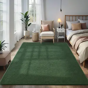 Green Large Soft Modern Area Rugs for Living Room Bedroom,  Thickened Memory Foam Indoor Solid Minimalist Carpets, Non-Slip Comfy Rug for Boys Girls Nursery Room Home Decor, 4x6,5x7,6x9 Feet