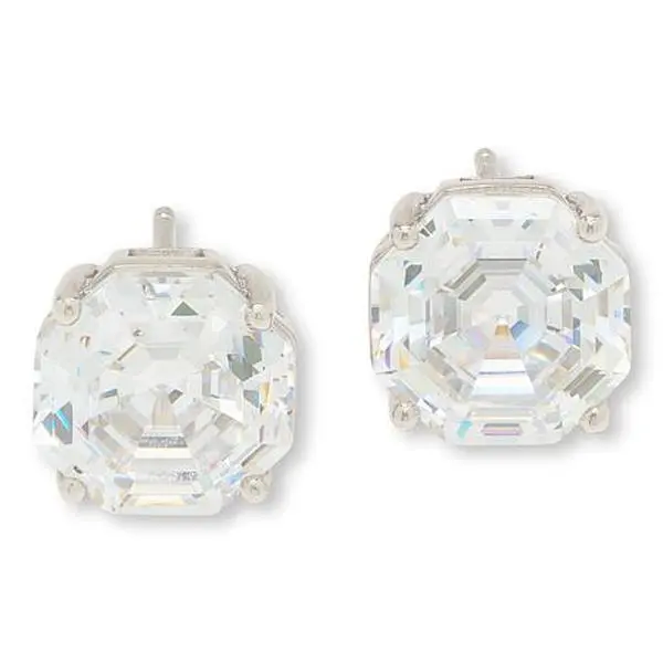 Radiance by Absolute™ 11ctw 10mm Octagon Step-Cut Stud Earrings
