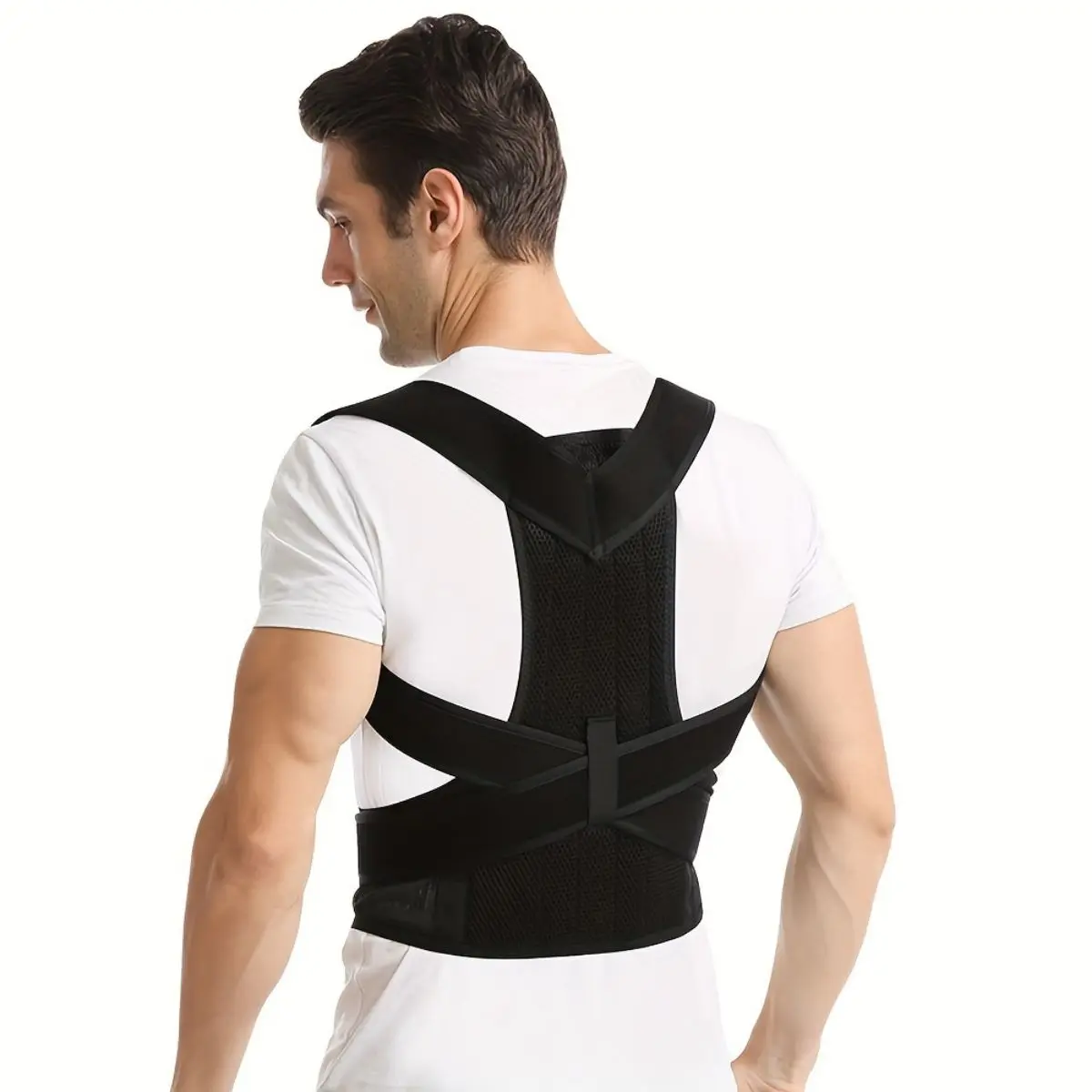 Unisex Adjustable Back Straightener Clavicle Strap - Multi-Size Solid Over-the-Shoulder Brace for Clavicle Support, Hunching Relief, Order Up Posture Tool (Sports & Outdoor Leisure Recreation Equipment)