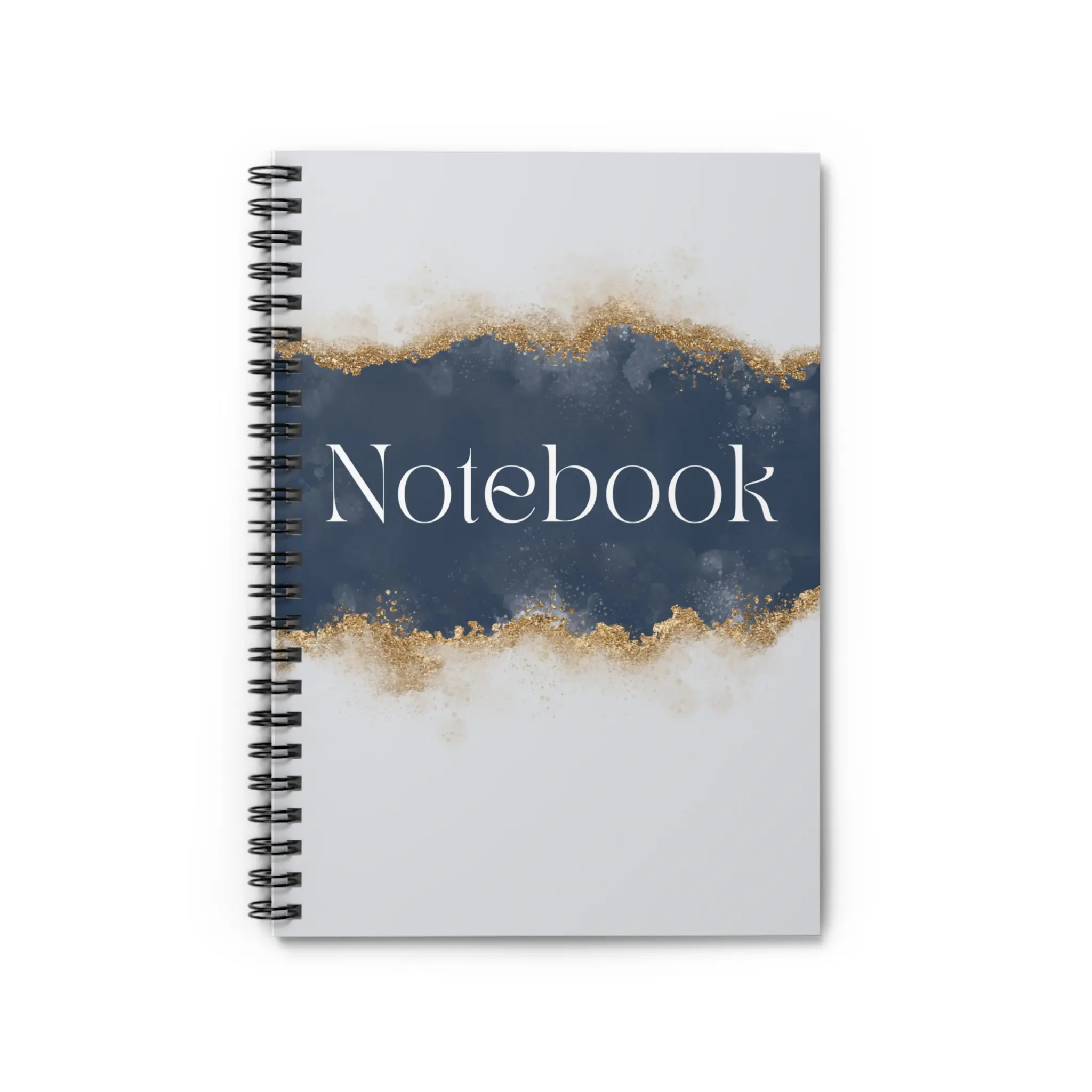 Elegant Gold-Trimmed Spiral Notebook - Perfect for Note-Taking and Journaling