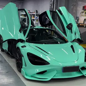 Tiffany Vinyl Wrap Film, Super Bright Self-Adhesive Car Decorative Sticker, Air Release Tiffany Membrane, DIY Application, No Bubbles, Fits Cars Trucks Motorcycles Boats Rvs Planes, Vehicle Exterior Decoration, Car Decals