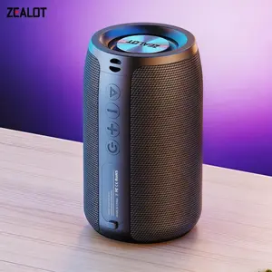 ZEALOT Wireless Hi-Fi Speaker, 10W & IPX5 Waterproof, Compact Lightweight, Hi-Fi Bass & TF/USB/AUX, Extended Playtime, Excellent Bluetooth-compatible Speaker for Home Camping Travel.