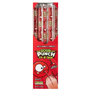 Sour Punch Cherry Sip-N-Chew Straws