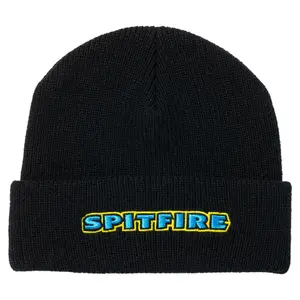 Spitfire Wheels Beanie Bighead Mushroom Script Black/Blue/Yellow