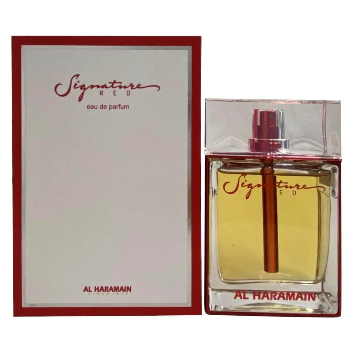 AL HARAMAIN Signature Red Eau de Parfum, Floral Fruity & Woody Unisex Fragrance with Citrus Bergamot Notes, Signature Scent, 3.3 fl oz, Bergamot Top, Citrus Fruity, Contains Alcohol, 10Ml, Edp Fragrance, Cedar Unisex Fragrance