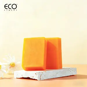 ECO FINEST Kojic Acid Soap 100g x 2 Bars for Face & Body Brightening Care with Vitamin C & Turmeric Spot-Removing Soap for Oily & Sensitive Skin